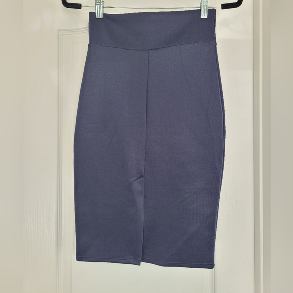 Navy Pencil Skirt - Picture 2 of 3